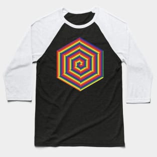 Split Rainbow Hex Baseball T-Shirt